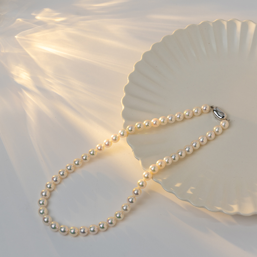 阿古屋珍珠<br>极光高级玫瑰<br><br>8.0-8.5mm