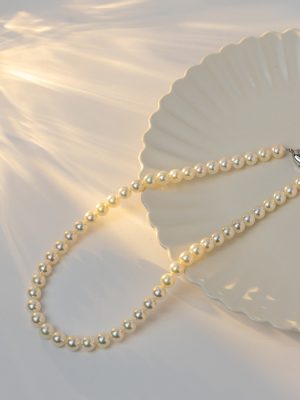 阿古屋珍珠<br>极光高级玫瑰<br>无调色<br>8.0-8.5mm